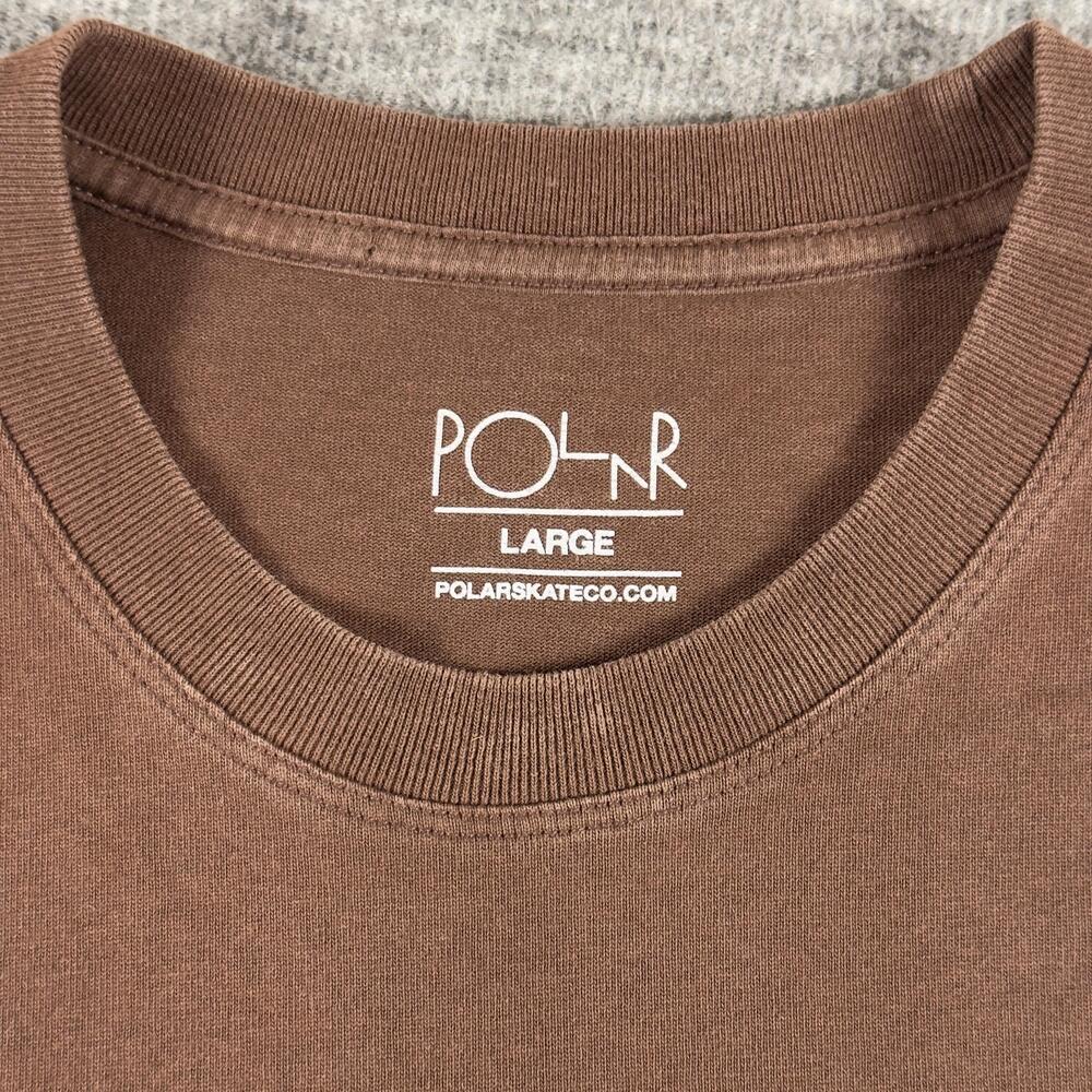 Polar Skate Co Shirt Mens Large Brown Logo Tee T-Shirt Portugal Skate Casual - Picture 2 of 8